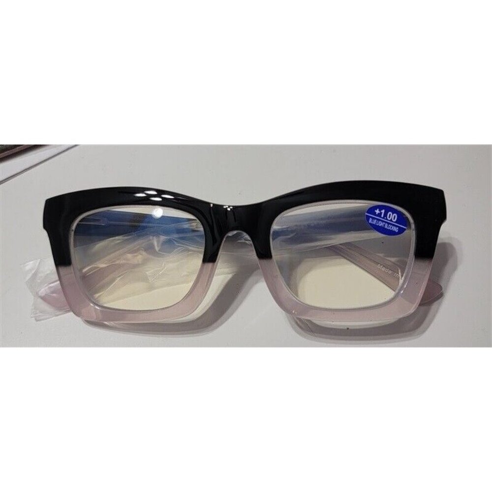 EyeKepper Black Pink Nerd 1.0 Cat Eye Thick Reading Nerd Glasses 113234
